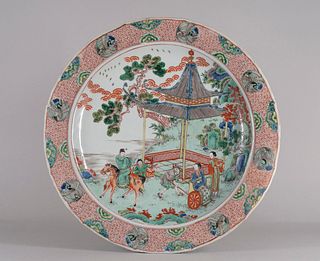 Famille Verte Charger with Kangxi Mark and Period