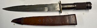 Victorian Baldock Spear Knife with hollow grip system to allow a wooden shaft to be inserted to conv
