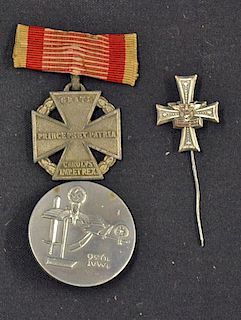Third Reich Medals to include a lapel pin for the Stalingrad vets, silver plate on tomback bronze co
