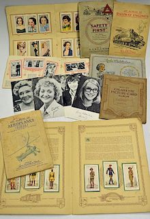 Selection of Cigarette Card albums including John Player & Sons Aeroplanes (Civil), Military Uniform