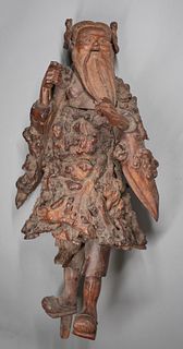 Chinese Carved Root and Burl Wood Figure