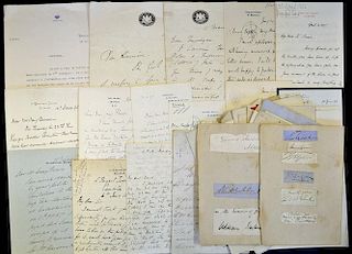 Assorted Collection of signed letters c1800 onwards generally on headed note paper including Univers