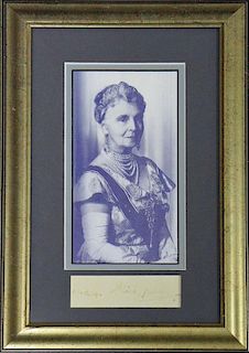 Royalty HRH Princess Alice Mary Countess of Athlone signed print display the longest lived Princess