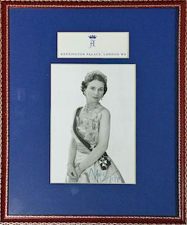 Royalty HRH Princess Alice Duchess of Gloucester signed portrait photograph dated 1971, headed Kensi