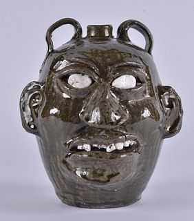 Chester Hewell Rock Tooth Face Jug