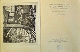Royalty King Charles I 'A New Bibliography of the Eikon Basilike of King Charles the First' 1950 by