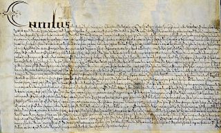 Durham Charles II Recovery Document 1681 written in mixture of secretary and court script, with the