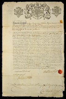 Privateer Official Admiralty Document 1758 during the 7 years' War against France manuscript annotat