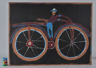 Jimmy Lee Sudduth "Man on Bicycle"