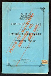 Machinery Leather Finishing Machines Trade Catalogue 1874 by John Priestman & Sons Preston Brook, Ch