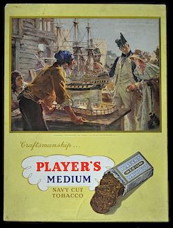 Player's Medium Large Advertising Showcard c1930s impressive multi-coloured Napoleonic War illustrat