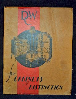 D. W. C. For Cabinets of Distinction Trade Catalogue c1930s a very attractive 34 page sales catalogu
