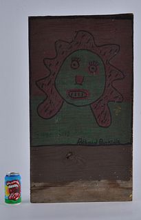 Richard Burnside paint marker & crayon face