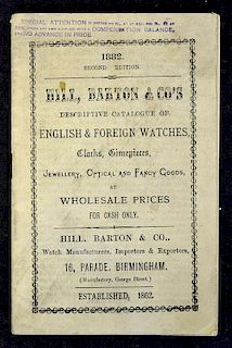 Hill, Barton & Co 1882 Sales catalogue (Manufactory, George St., Birmingham) a 30 page trade well il