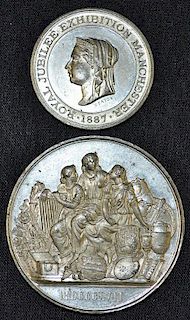 Manchester Exhibition Commemorative Medallion 1857 for the opening of the Manchester Exhibition of A