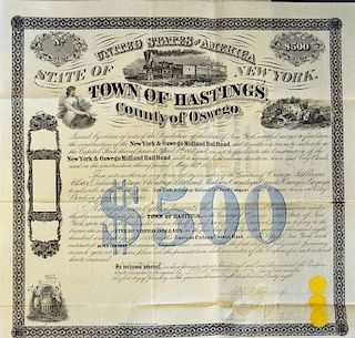 America Share Certificate State Of South Carolina 1871 6% loan bearer Bond for £100 Sterling. Unissu
