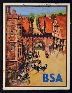 BSA Motor Cycles 1931 Catalogue a fine 12 page sales catalogue featuring illustrations and details w