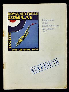 Aviation Royal Air Force Display 1937 Illustrated Souvenir Programme Hendon, nicely illustrated souv