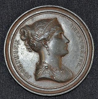 France Josephine Empress of France Featured Medallion c1804 (Wife of Napoleon Bonaparte) with impres