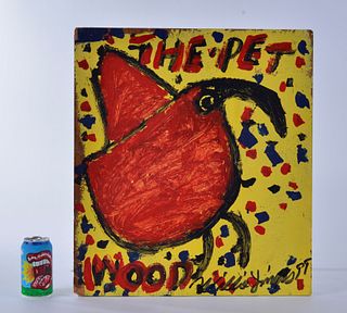 Willie jinks painting on wood (the pet)