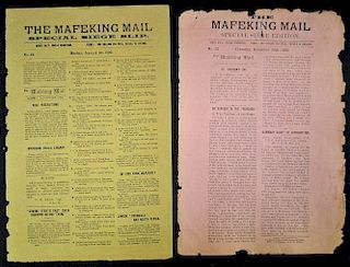 Siege of Mafeking Newspaper 1900 'The Mafeking Mail Special Siege Slip Newspaper issued daily shells