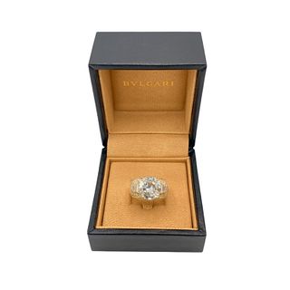 Bvlgari 18k Gold and Diamond ‘Trombino’ Ring