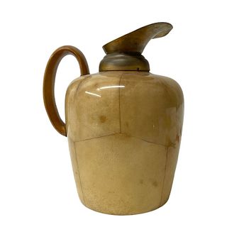 Aldo Tura for Macabo Vellum and Brass Pitcher.