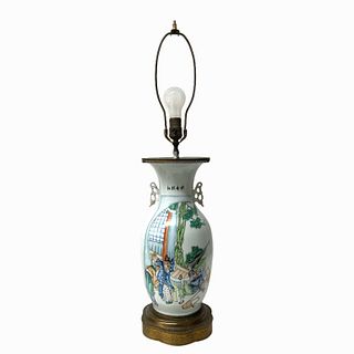 Chinese Porcelain Lamp.