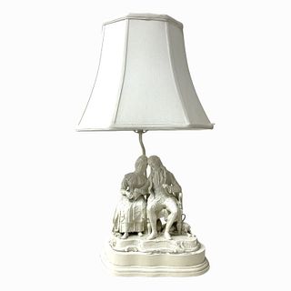 Antique Victorian Style Ceramic Lamp.