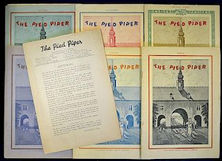 WWII Rare troop The Pied Piper magazines including seven editions of The Pied Piper, a magazine prod