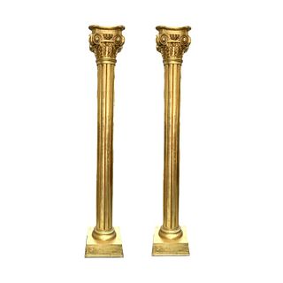 Pair of Golden Corinthian Columns