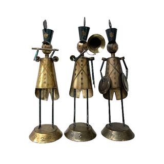 Three Men Band, Brass Sculpture