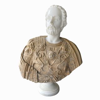 Marble Bust of a Roman Emperor.