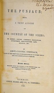 India The Punjab being a brief account of the country of the Sikhs Book by Lt Col Steinbach, Punjab