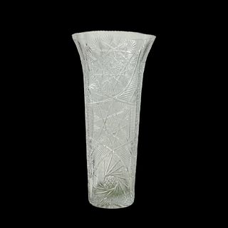 Large Crystal Vase.