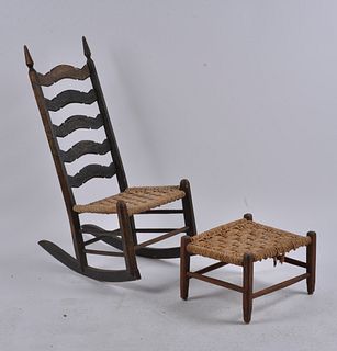 Louise Hunter African American made rocker and foot