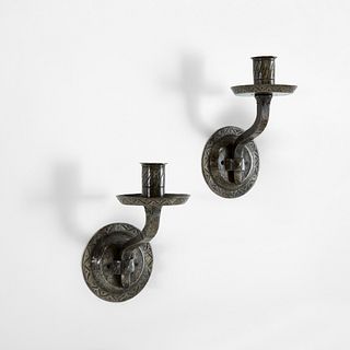Samuel Yellin Pair of Sconces for the Federal Reserve Bank of New York, 1924
