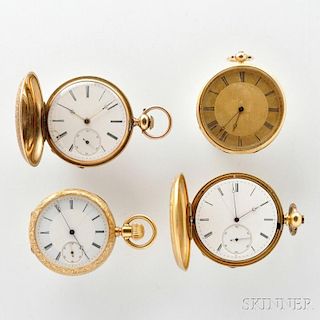 Four 18kt Gold Lady's Watches
