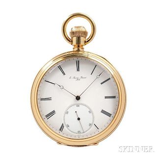 E. Savoie Perret 18kt Gold Open Face Chronometer
