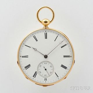 Malignon 18kt Gold Quarter-repeating Open Face Watch