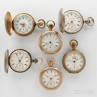 Six American Pocket Watches