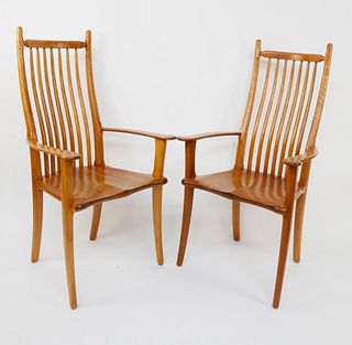 Pair of Stephen Swift High Back Armchairs