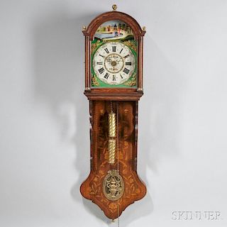Marquetry Dutch Hood Clock