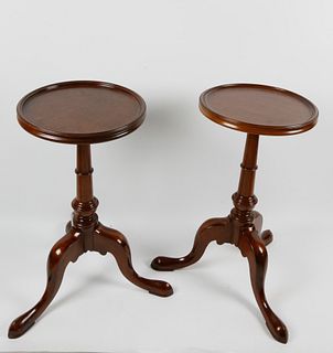 Pair of Contemporary Mahogany Brandy Stands