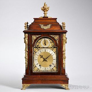 Mahogany Quarter-chiming Mahogany Bracket Clock