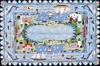 Claire Murray Nantucket Harbor Hooked Rug Carpet