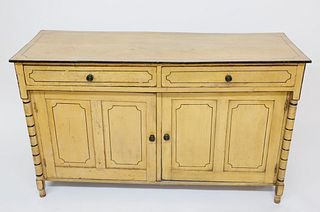 English Sheraton Decorated Cupboard Server, circa 1820