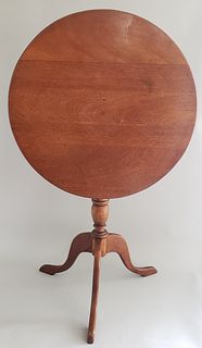 19th Century Cherry Tilt Top Candle Stand