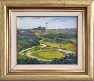 Marilyn Chamberlain Oil on Canvas, "Sankaty Golf Course", Nantucket