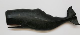 Gus Mirando Carved Wood Sperm Whale